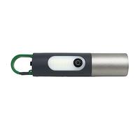 Shanrya Flashlight, USB Rechargeable Hook Design Super Bright Telescopic Zoom Flashlight 4 Light Modes Portable Aluminum Alloy for Daily Use