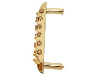 Shanrya Guitar Tailpiece Easy Tuning Electric Guitar Bridge for Jazzmaster(Gold)