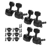 Shanrya Guitar Tuning Keys, Easy To Install Metal Structure Anti-Corrosion String Tuning Pegs, for Instrument Lovers Guitar(black)