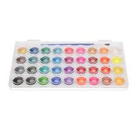 Shanrya Large Capacity Durable Easy to Carry Watercolor Paints, Solid Pigments, Paper Beginner 36-Color Birthday Gifts Wood Painting for Home Office School