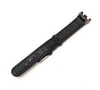 Shanrya Leather Strap Replacement, Fine Workmanship, Fashionable Leather Strap, Breathable, Flexible, Fit for women's sports. (Black Bamboo Pattern)