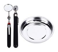 Magnetic Parts Tray Set, 1000-1200 Gauss Magnets Magnetic Parts Tray Bowl Prevent Scratches, Non toxic Round Magnetic Parts Tray