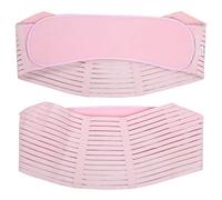 Shanrya Maternity Support Belt, Pregnancy Back Support Brace Reduce Back Pain Weak Abdominal Muscles Correct Bad Posture Enough Stretching Fully Adjustable for Home(pink, L)