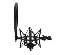 Shanrya Microphone Shock Absorber Mount, Plastic Universal Microphone Shock Absorber Mount, High Strength, Angle Adjustable, Hands-Free Portable for Recording Studio