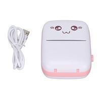 Shanrya Mini Photo Printer, Wireless Connection Pocket Printer Ergonomic Design Thermal for Children for Girls(pink)