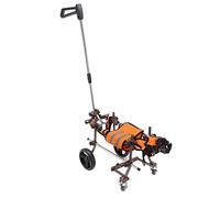 Shanrya Pet Wheelchair, Pet Rehabilitation Wheelchairs Wear Resistant Reflective Strips Portable with Handles for Dogs (CJC08 Coffee)