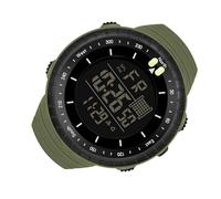 Shanrya Sports Watch, 60mAh Quick Release Strap Running Seconds Large Screen Night Light Electronic Digital Watch for School for All People (Green)
