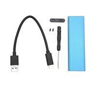 Shanrya SSD Case, M.2 Enclosure Computer Hard Drive Enclosure B-Key/B+M-Key External Hard Drive Enclosure Aluminum Alloy Enclosure for XP/7/8(Blue)