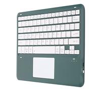 Shanrya Tablet Keyboard Case, PU Leather Wireless Keyboard Case, Effortless Typing Dark Green for S7+ 2020 (With Touchpad)