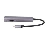 Shanrya Type C to USB 3.0 Hub, Fast Charge PD Transmission Easy to Install 5 in 1 Hub for Mobile Phone Computer