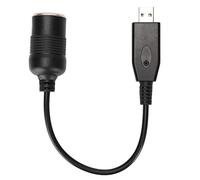 Shanrya Usb A Male To 12V Car Cigarette Lighter Socket, Usb To Car Cigarette Lighter Socket, Professional Boost Chip Convenient High Current Diode Car Cable Converter For Automotive Electronic Devices