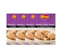 Shan's Chicken White Korma Recipe and Seasoning Mix Spice Powder for Tender Chicken in white onion and youghurt sauce No preservative and No Artificial food color Pakistan Origin 50g (Pack of 4)