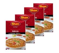 Shan's Haleem Seaoning mix for Meat & Lentil mix Pre-mixed Spice blend contains a Aromatic and Flavorful spices Rich and Robust taste with No Preservative pakistan origin 60g (Pack of 4)