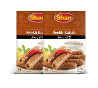 Shan's Seekh kabab Seasoning mix for exclusive BBQ Blend spices Recreate Authentic buttery and tender Kabab Pakistani Origin 50g (Pack of 2)