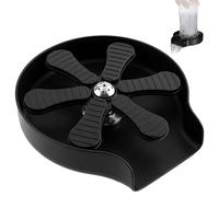 ShanSon Glass Rinser for Sink- 9-Jet High Pressure Cup Washer with Stainless Steel & Copper Construction, Universal Cup Cleaner for Wine Glasses, Baby Bottles, Coffee Mugs,Black