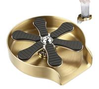 ShanSon Glass Rinser for Sink- 9-Jet High Pressure Cup Washer with Stainless Steel & Copper Construction, Universal Cup Cleaner for Wine Glasses, Baby Bottles, Coffee Mugs,Gold