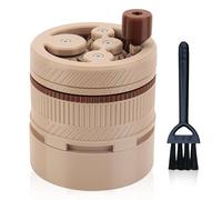 ShanSon WDT Espresso Tool with Brush Base Coffee Powder Distributor Needle WDT Tool for Barista Coffee Bar Espresso Distribution Tool,58mm,Khaki&Brown