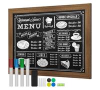 SHANTRA 24"x18" Magnetic Chalkboard, Wooden-Framed Wall Chalkboard, Large Chalk Board Blackboard for Wall, Blackboard for Walls, Hanging Magnet Wall Board, Large Chalkboard for School Office Home
