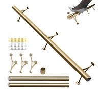 Shantra 6ft Bar Foot Rail Kit, 304 Stainless Steel, Brushed Finish Tubing Bar Foot Rail with Installation Accessories, Complete Undercounter Mount Hardware Kit
