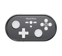 ShanWan Wireless Mini Controller for Switch, PC, iOS, Android, Supports Keyboard Mode for iPad Procreate (Silver)