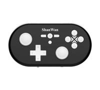 ShanWan Wireless Mini Controller for Switch, PC, iOS, Android, Supports Keyboard Mode for iPad Procreate (Black)