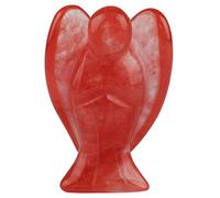 Shanxing 1.5" Crystal Guardian Angel Ornament Carved Pocket Stone Statue