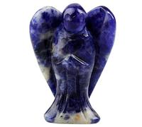 Shanxing 1.5" Crystal Guardian Angel Ornament Carved Pocket Stone Statue