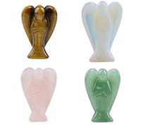 Shanxing 1.5" Crystal Guardian Angel Ornament Carved Pocket Stone Statue