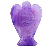 Shanxing 1.5" Crystal Guardian Angel Ornament Carved Pocket Stone Statue