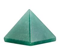 Shanxing Natural Green Aventurine Mini Crystal Pyramid for Pocket Lucky Charm, Healing Stone Energy Spiritual Decoration Figurine, Length 26-32mm, Height 15-27mm Pocket Size, Weight 13-30g