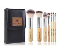 SHANY Makeup Brushes - I love Bamboo - 7pc Petite Pro Bamboo Make up brush set with cosmetics brush Carrying Case