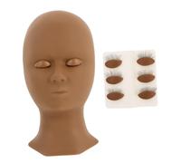 SHANYAYALI 1pc Mannequin Head for Eyelash Extension Practice Wispy Lashes Training Kit Makeup
