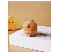 ShaoAngDuoMi Small Carved Wooden Pomeranian Dog Figurines, Handmade Ball Pomeranian Sculpture Craft Set, 1.97" Cute Pomeranian Statues Home Decor Art Carving Work，Wooden Dog Decoration