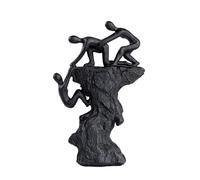 SHAODIE Abstract Wall-Climbing Sculpture in Matte Black,Living Room and Office Dynamic Climbing Wall Character Decoration, Black Statue, 21cm Height Elegant Black Home Decoration Gift
