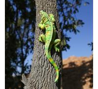 SHAODIE Garden Lizard Statue Simulation Lizard Statue Decorative Resin Animal Sculpture Outdoor Garden Yard Lawn Art Deco Gift 10.24 inch Hand Painted