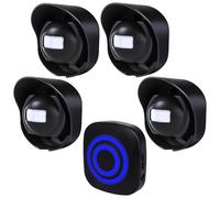 Shaogax Driveway Alarm-328ft Long Range Wireless Driveway Alarm Weatherproof Outdoor Motion Sensor&Detector Security Alert-Protect Outdoor/Indoor Property-1 Receiver and 4 Sensors-38 Chimes