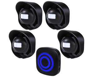 Shaogax Driveway Alarm-328ft Long Range Wireless Driveway Alarm Weatherproof Outdoor Motion Sensor&Detector Security Alert-Protect Outdoor/Indoor Property-1 Receiver and 4 Sensors-38 Chimes