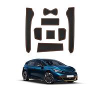 SHAOHAO For Seat Cupra Born 2023 2024 2025 V1 V2 V3 EV e-Boost Rubber Mats, Centre Console Non-Slip Mats, Drink Holder Mat, Door Slot Mat Storage Box, Cupra Born Accessories, Orange
