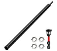 SHAOHUA 9/16"(14mm) Nut Driver 14", Deep Nut Runner Hollow Socket w/ 1/4" Hex Shank Magnetic Drywall Screw Setter Bits, 9/16 Socket for Ceiling Long Threaded Rod Bolts/Ductwork for Overhead Fastening