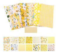 shaojian 126Pcs Quilting Fabric Bundles, Cotton Assorted Charm Pack for Quilting, 5x5 Inch Pre Cut Sewing Fabric Squares, Spring Floral Print Patchwork for Sewing DIY Craft(set 4)