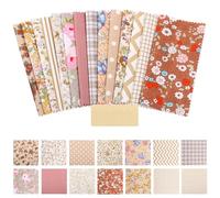 shaojian 126Pcs Quilting Fabric Bundles, Cotton Assorted Charm Pack for Quilting, 5x5 Inch Pre Cut Sewing Fabric Squares, Spring Floral Print Patchwork for Sewing DIY Craft(set 5)