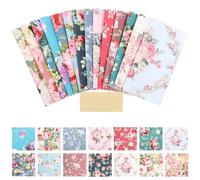 shaojian 126Pcs Quilting Fabric Bundles, Cotton Assorted Charm Pack for Quilting, 5x5 Inch Pre Cut Sewing Fabric Squares, Spring Floral Print Patchwork for Sewing DIY Craft(set 7)