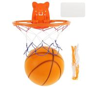 shaojian 2025 New Silent Basketball Size 7, Grooved Airless Basketball for Quiet Dribbling and Indoor Training, Soft Foam Soundless Ball with Hoop and Net for Kids Activities Games