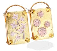shaojian 2Pcs Micro Flower Press for Adults Kids, DIY Creative Mini Flower Press Kit with 20pcs Special Paper, Pocket Portable Floral Preservation Kit for Vegetation Lover and Craft Enthusiast(Set C)