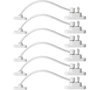 shaojian 6 Pack Window Restrictor Lockable Window Safety Locks with Keys for UPVC Windows, Baby Kids Security Doors Windows Opening Wire Cable Limiter for Home School Office (6)