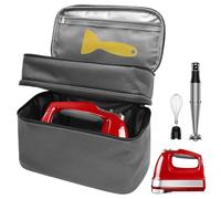 shaojian Hand Mixer Case, Immersion Blender Attachment Storage Bag Blender Stick Handheld Carrying Case with Handle, Hand Mixer Accessories Portable Travel Organizer, Bag Only