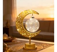 shaojian The Enchanted Lunar Lamp, Hanging LED Moon Lamp Battery Powered Romantic Magic Lunar Light with Stand Crescent Moon Light for Bedroom Bedside Table Home Party Holiday Decor(moon)