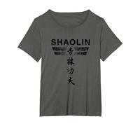 Shaolin Kung Fu Martial Arts Training T-Shirt, Women's Plus, Asphalt Grey, 1X