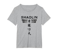 Shaolin Kung Fu Martial Arts Training T-Shirt, Women's Plus, Heather Grey, 1X