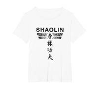 Shaolin Kung Fu Martial Arts Training T-Shirt, Women's Plus, White, 1X